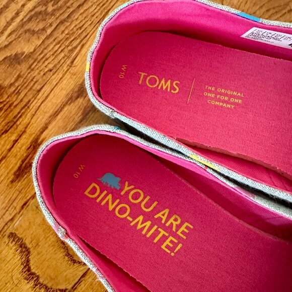 Toms Dinosaur Alpargata Classic Canvas Slip-on Shoes - Picture 3 of 7